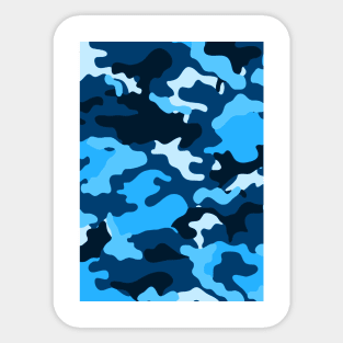 Blue Camouflage Pattern Sticker